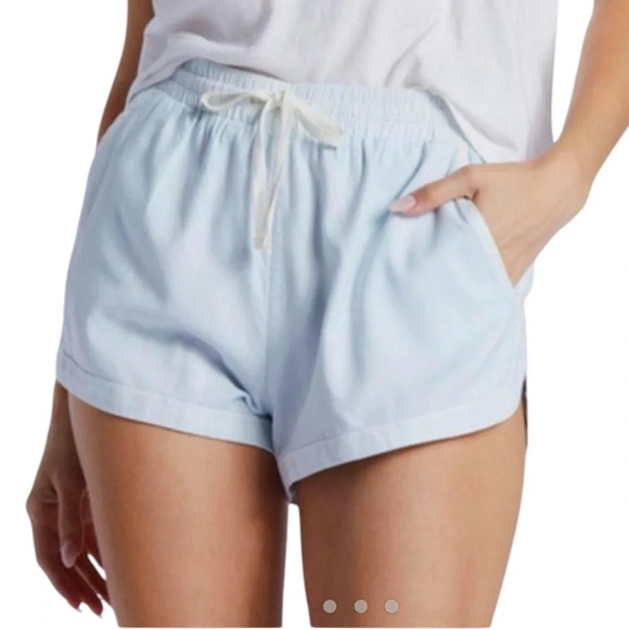 Billabong Pants - Billabong Light Blue Flowy Shorts Drawstring S